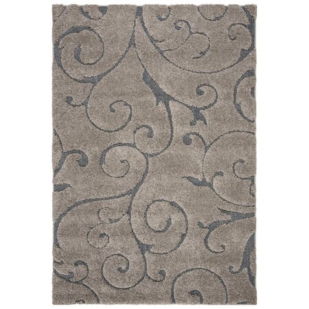 Safavieh 6 x 9 ft. Contemporary Shag Power Loomed Area RugCream & Light Blue SG455-1160-6